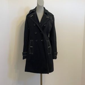 Banana republic black trench coat